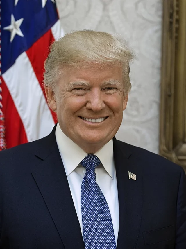 Photo by Capitalist Money on May 31, 2024. May be an image of Official portrait of the 45th US President, Donald Trump, in a suit and tie, with the American flag in the background. .