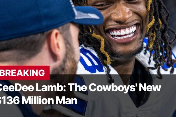 Photo by Capitalist Money on August 27, 2024. May be an image of A close-up photo of Dallas Cowboys wide receiver CeeDee Lamb smiling alongside Cowboys owner Jerry Jones at AT&T Stadium The image may contain text such as 'BREAKING CeeDee Lamb: The Cowboys' New $136 Million Man'.