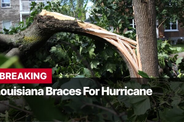 Photo by Capitalist Money on September 09, 2024. May be an image of A broken tree trunk in a yard, with a headline overlaid on the image that reads "BREAKING: Louisiana Braces for Hurricane." The image may contain text such as 'B', 'R', 'E', 'A', 'K', 'I', 'N', 'G', ' ', 'L', 'o', 'u', 'i', 's', 'i', 'a', 'n', 'a', ' ', 'B', 'r', 'a', 'c', 'e', 's', ' ', 'F', 'o', 'r', ' ', 'H', 'u', 'r', 'r', 'i', 'c', 'a', 'n', 'e'.