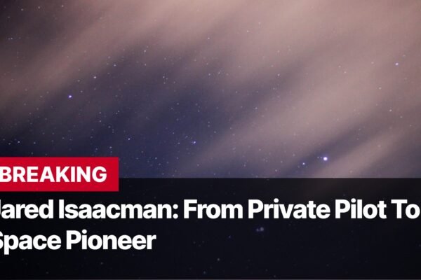 Photo by Capitalist Money on September 13, 2024. May be an image of A news headline over a starry night sky proclaims "Jared Isaacman: From Private Pilot To Space Pioneer." The image may contain text such as 'BREAKING', 'Jared Isaacman: From Private Pilot To', 'Space Pioneer'.