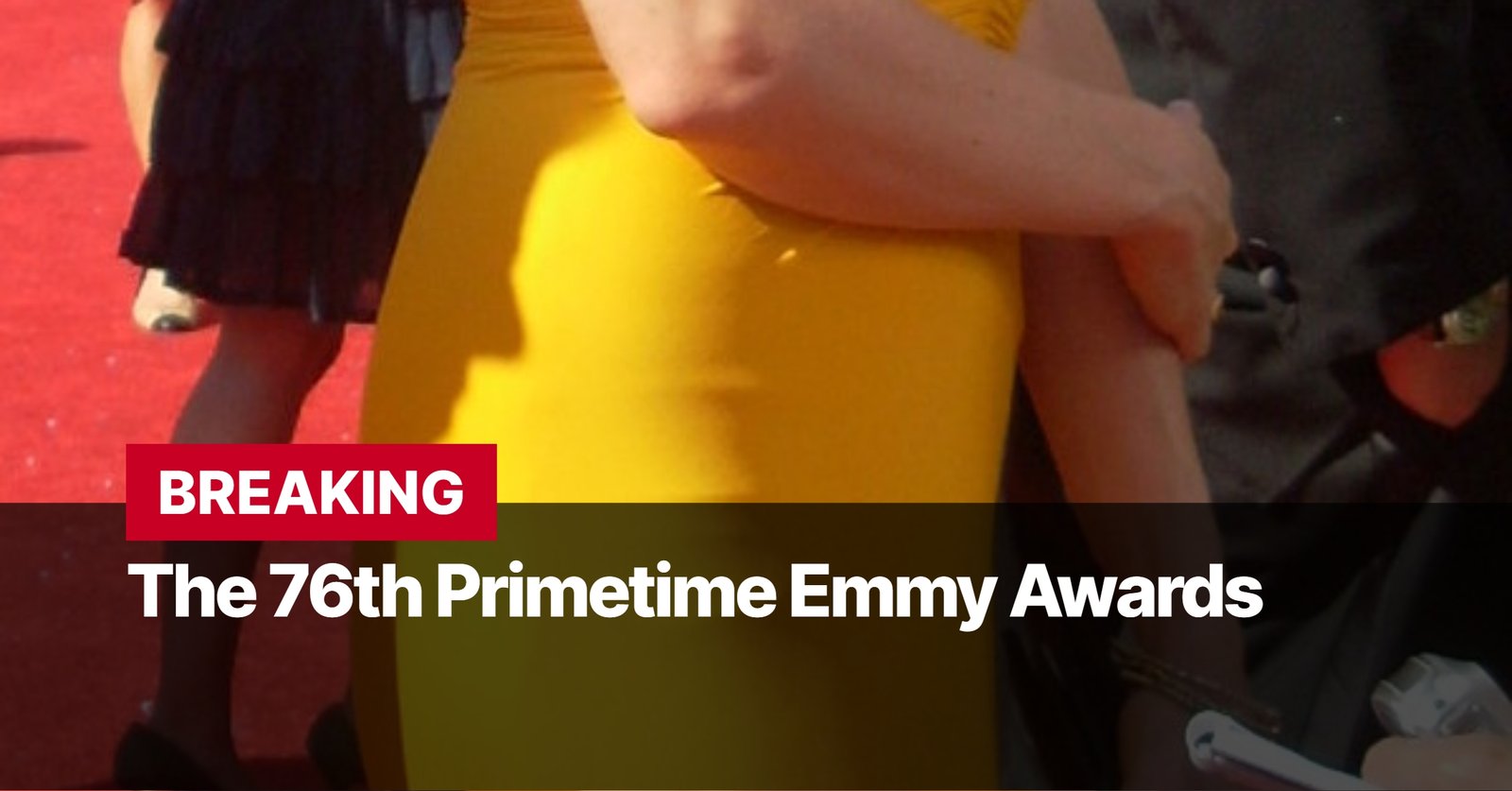 Photo by Capitalist Money on September 16, 2024. May be an image of A person in a yellow dress is walking on a red carpet. They are holding a microphone in their right hand. The image may contain text such as 'BREAKING The 76th Primetime Emmy Awards'.