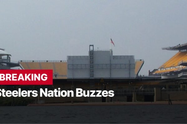 Photo by Capitalist Money on September 16, 2024. May be an image of A view of Heinz Field, home of the Pittsburgh Steelers, with a red banner reading "BREAKING" and a white banner reading "Steelers Nation Buzzes" in front of the stadium. The image may contain text such as 'BREAKING', 'Steelers Nation Buzzes'.