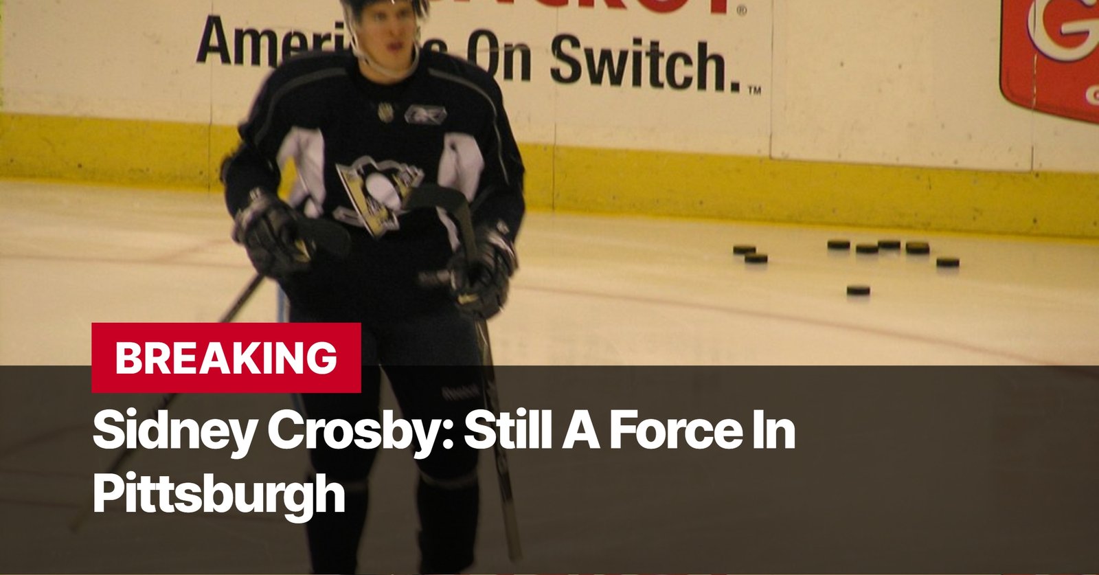 Photo by Capitalist Money on September 17, 2024. May be an image of Sidney Crosby, the captain of the Pittsburgh Penguins, is seen skating on the ice during a practice session. The Penguins have been a successful team in recent years, and Crosby is a key reason for that success. He has won two Stanley Cup championships with the Penguins. The image may contain text such as 'BREAKING', 'Sidney Crosby: Still A Force In', 'Pittsburgh'.