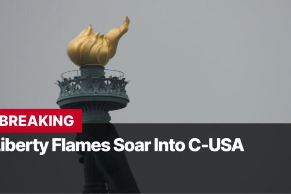 Photo by Capitalist Money on September 08, 2024. May be an image of A close-up of the torch of the Statue of Liberty, with a gray sky in the background. The image may contain text such as 'BREAKING', 'Liberty Flames Soar Into C-USA'.