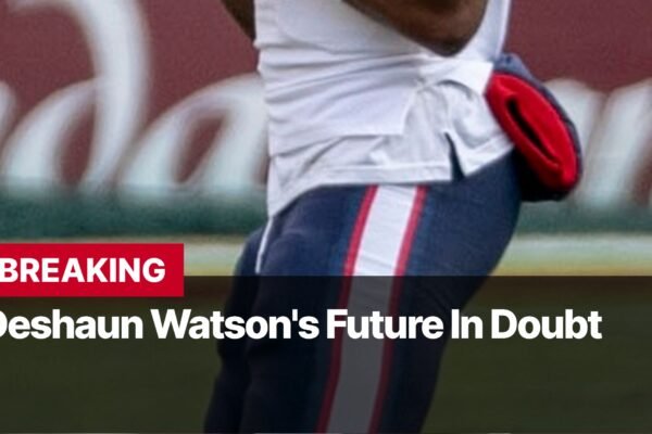 Photo by Capitalist Money on October 21, 2024. May be an image of The image shows Deshaun Watson, a quarterback in the NFL, wearing a white jersey and blue pants. The headline reads 'Deshaun Watson's Future In Doubt' which suggests uncertainty about his future in the league. The image may contain text such as 'BREAKING', 'Deshaun Watson's Future In Doubt'.