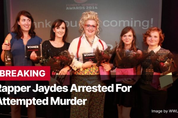 Photo by Capitalist Money on November 11, 2024. May be an image of A group of women stand on stage, some holding awards. The headline 'BREAKING' is superimposed over the image, along with the text 'Rapper Jaydes Arrested For Attempted Murder'. The image may contain text such as 'FUNNY WOMEN AWARDS 2014', 'nk you coming!', 'WINNER', 'WINNER', 'BREAKING', 'Rapper Jaydes Arrested For', 'Attempted Murder', 'Image by WWLworldnews'.