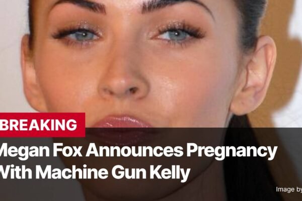 Photo by Capitalist Money on November 12, 2024. May be an image of A close-up photo of Megan Fox's face, with the words 'BREAKING' and 'Megan Fox Announces Pregnancy With Machine Gun Kelly' overlaid. The image may contain text such as 'BREAKING', 'Megan Fox Announces Pregnancy', 'With Machine Gun Kelly', 'Image by Kanonkas'.