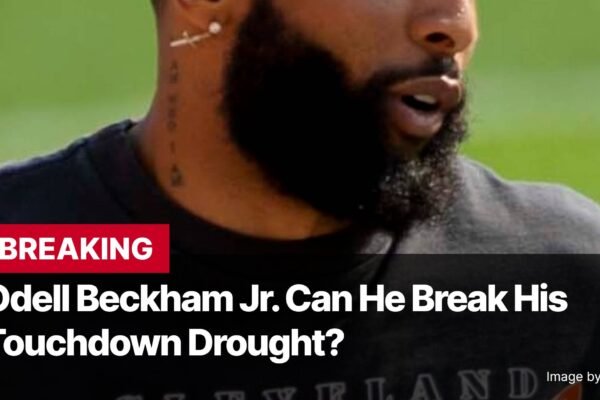 Photo by Capitalist Money on November 12, 2024. May be an image of Odell Beckham Jr., American football wide receiver, is shown in a close-up shot. He is wearing a black jersey and has a beard. The text "BREAKING Odell Beckham Jr. Can He Break His Touchdown Drought?" is displayed on the image. The image may contain text such as 'BREAKING', 'Odell Beckham Jr. Can He Break His Touchdown Drought?', 'Image by Righanred'.