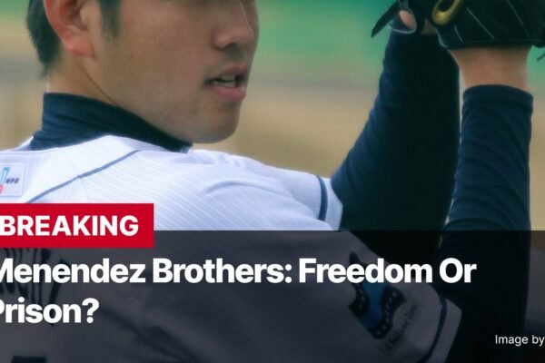 Photo by Capitalist Money on November 26, 2024. May be an image of Close-up image of a baseball player's face and arm, with a breaking news headline overlay that reads 'Menendez Brothers: Freedom Or Prison?'. The image may contain text such as 'BREAKING', 'Menendez Brothers: Freedom Or Prison?', 'Image by えすぱにぃ'.